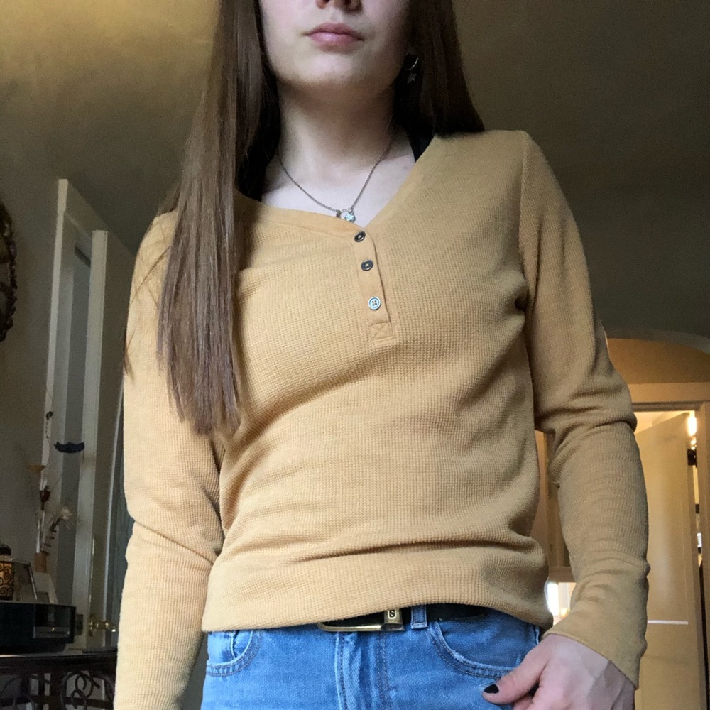 Yellow thermal long sleeve
